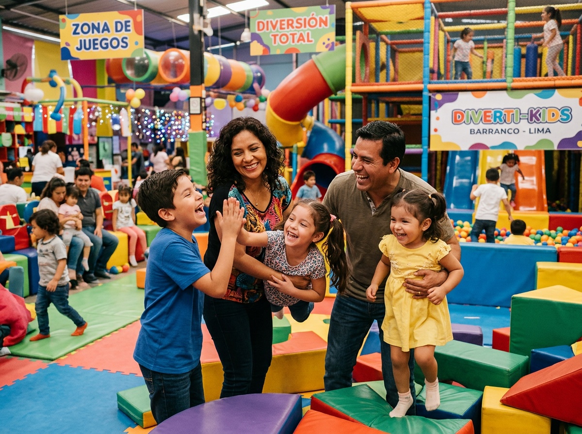 Familias disfrutando en Kids Fun Perú